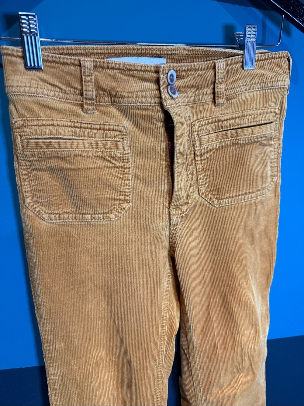 Pilcro Mustard Corduroy Pants Wide leg size 25 Outdoor Cottagecore - Picture 7 of 15